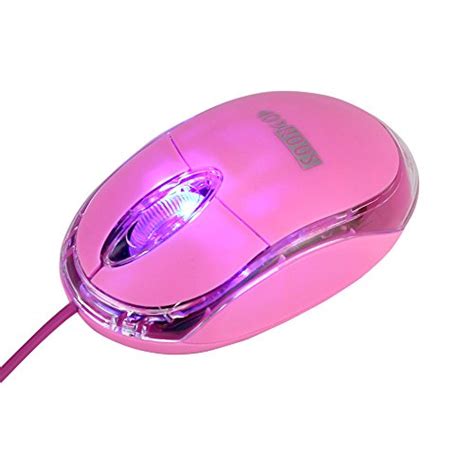 SOONGO Mini Optical Wired Mouse PC Computer LED Light Mouse (Pink) - Buy Online in UAE ...