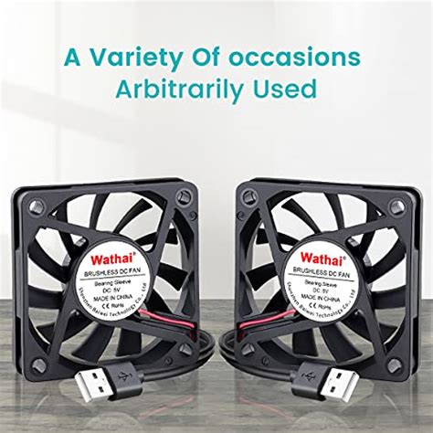 2 Packs Wathai 60mm X 10mm USB Fan 5V DC Brushless Cooling Fan Pricepulse