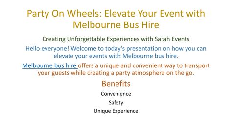 PPT Party On Wheels Melbourne Bus Hire PowerPoint Presentation