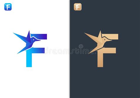 Letter F Bird Logo Design Template For Travel Tour Freedom And Peace