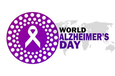 Ilustração Vetorial Sobre O Tema Dia Mundial De Alzheimer Adequado Para