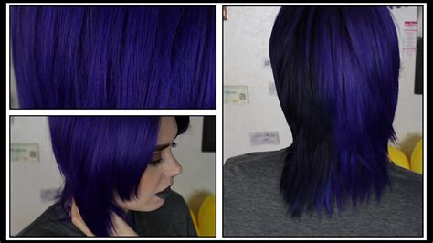 Dying My Hair Half Black And Half Purple Youtube