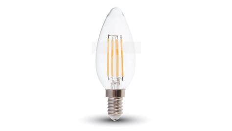 Żarówka Dekoracyjna LED FILAMENT VT 2127 6W E14 CANDLE 4000K 600lm A