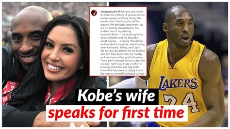 Kobe Bryant Wife Vanessa Devastated Speaks For The First Time After Tragic Death Youtube