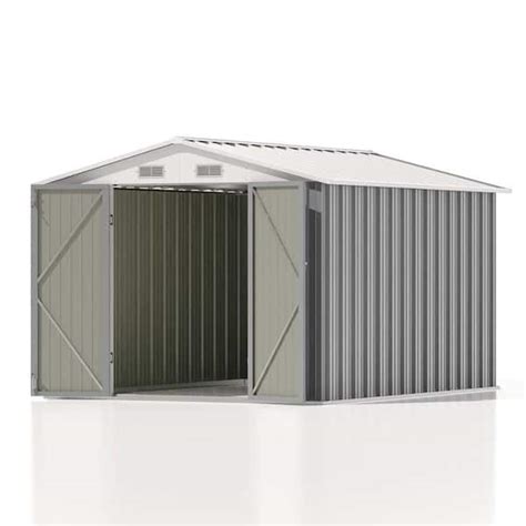 Patiowell Ft W X Ft D Gray Metal Storage Shed Sq Ft