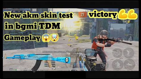 New Akm Skin Test In Bgmi Tdm Gameplay 😱😱 Full Rush Gameplay Gaming