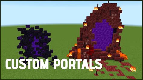 Minecraft How To Create Custom Nether Portals In Minecraft Youtube