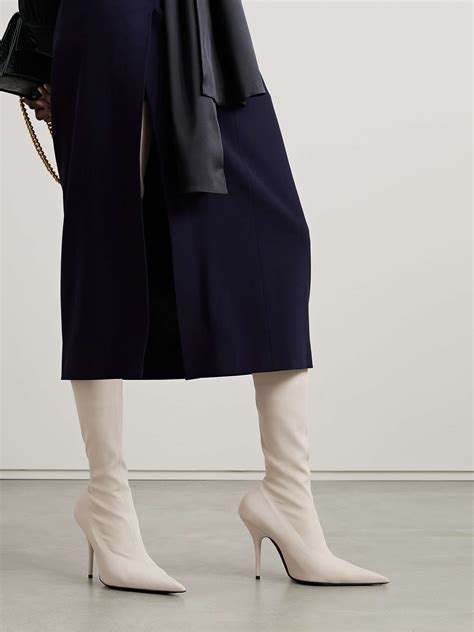 BALENCIAGA Knife Stretch Knit Over The Knee Boots NET A PORTER