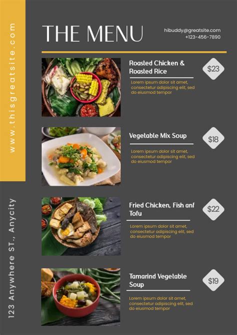 The Menu Of Traditional Indonesian Food Template Postermywall