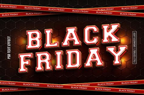 Free Psd Black Friday Editable Text Effect