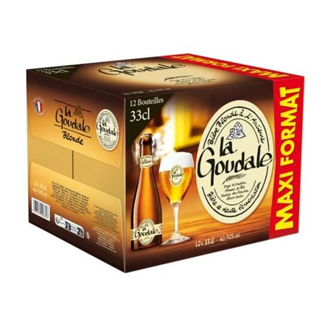 Bière blonde LA GOUDALE le pack de bouteilles de cL à Prix Carrefour