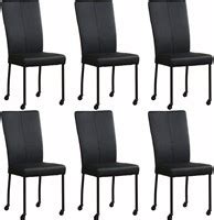 Leren Eetkamerstoel Deal Met Wieltjes Set Van 6 Stoelen ShopX