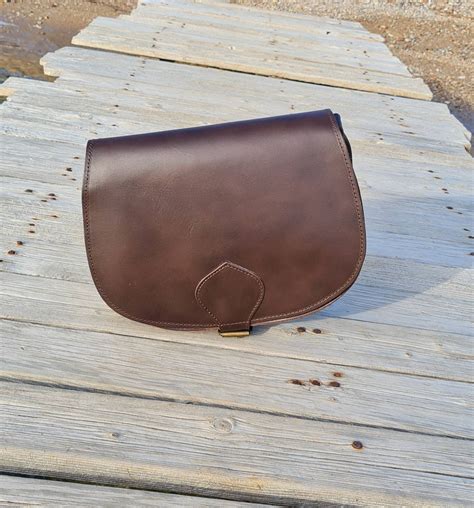 Brown Crossbody Saddle Bag Leather Saddle Bag Leather Etsy