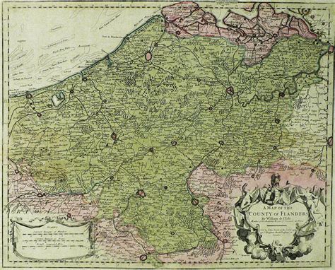 Belgien Flandern Delisle A Map Of The County Of Flanders Von