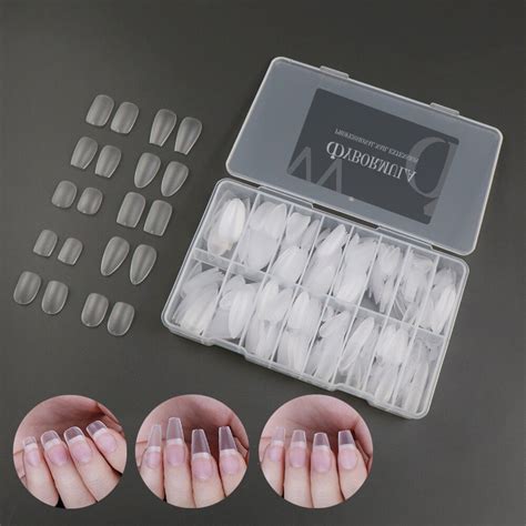 450pcs Upgraded Matte Gel Nail Tips XXS Coffin Almond Round Pre Shaped