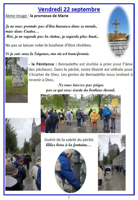 Livret souvenir de pélerinage à Lourdes Secours Catholique Redon