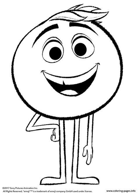 Emoji Movie Gene Coloring page Printable