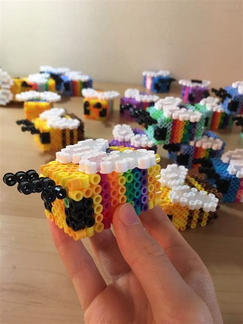 Minecraft Bee Perler Beads 3d Template