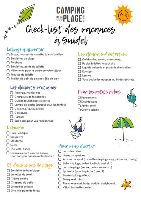 Camping De La Plage Guidel Check List Des Vacances Guidel 88635 Hot