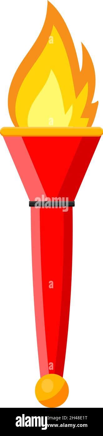 Burning Torch Illustration Vector On A White Background Stock Vector