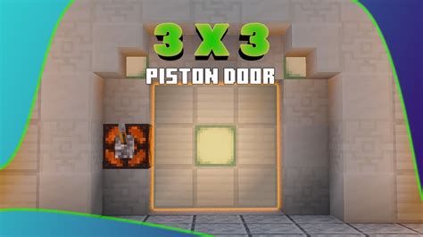 3x3 Piston Door Minecraft Redstone Indonesia Youtube