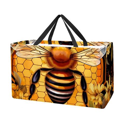 Honeybee Large Capacity Reusable Foldable Oxford Cloth Storage Bin