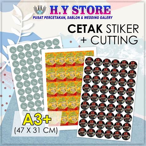 Jual Cetak Stiker Bontax Ukuran A3 Shopee Indonesia