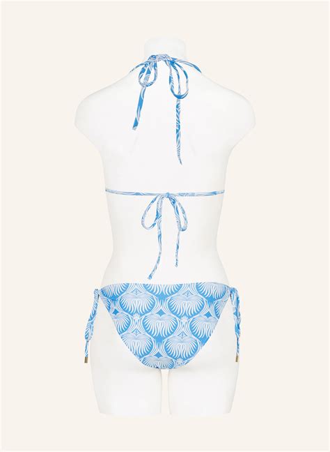 MELISSA ODABASH Triangle Bikini CANCUN In Turquoise White