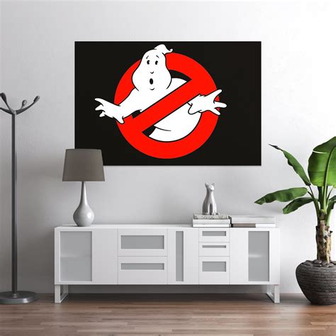 Ghostbusters Canvas Ghost Wall Decor Movie Wall Art Ghost Etsy