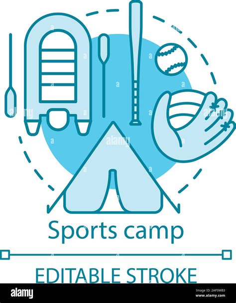 Sports Camp Concept Icon Summer Active And Competitive Club Holiday