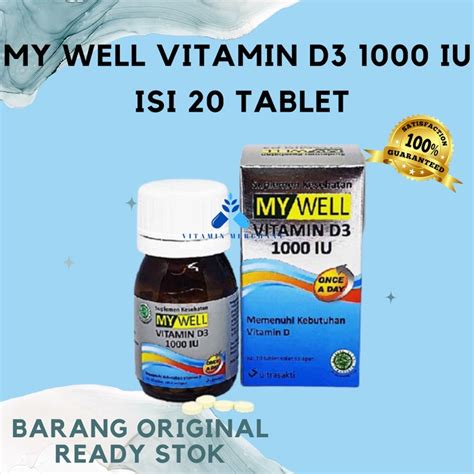 Jual My Well Vitamin D3 1000 IU Vitamin D Shopee Indonesia