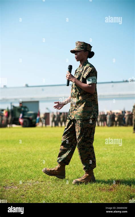 U S Marine Corps Lt Col Christina Henry The Outgoing Commanding