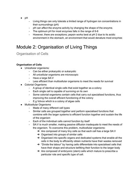 Preliminary Biology Notes Biology Year 11 Hsc Thinkswap