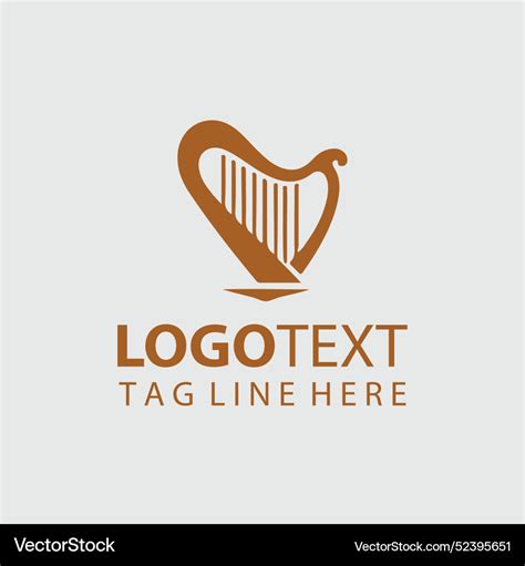 Harp logo Royalty Free Vector Image - VectorStock