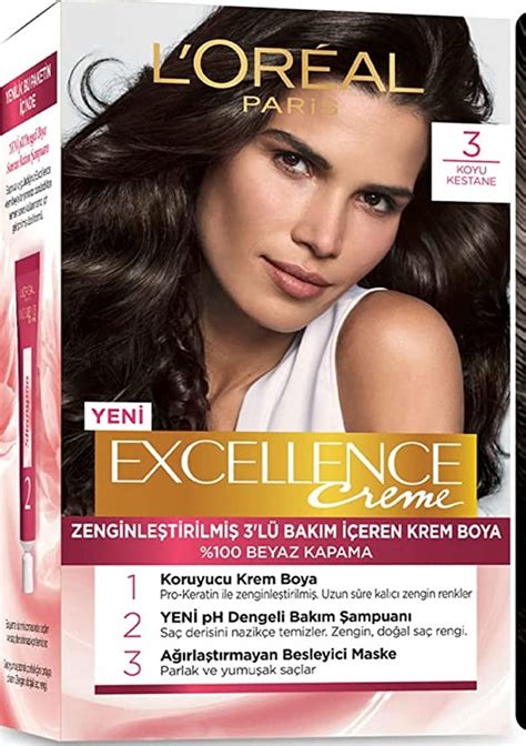 Loreal Excellence Pure Creme 03 Set Dark Chestnut – FETA Mediterranean