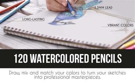 Amazon Zenacolor 120 Watercolor Pencils Numbered With Brush And