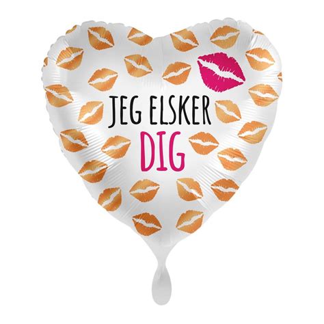 Jeg Elsker Dig Hjerte Folieballon til 39 kr på Temashop dk