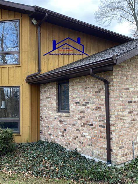 Seamless Gutters Royal Brown Dennison Roofing And Gutter Toppers