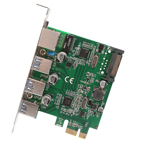 Buy Syba 3 Port USB 3.1 Gen 1 and Gigabit Ethernet PCI-e 2.0 x1 Card ...