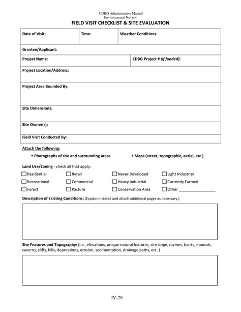 Missouri Field Visit Checklist & Site Evaluation - Fill Out, Sign ...