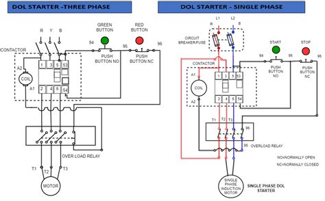 Dol Starter Wiring Diagram For Single Phase Motor Dol Starte