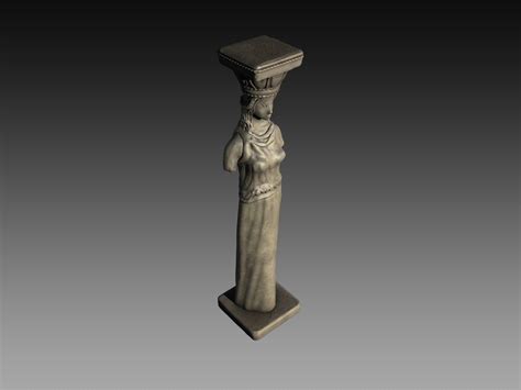 3D Model Caryatid Pillar VR AR Low Poly CGTrader