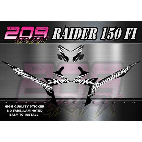 Suzuki Raider Fi Decals Sticker Laminated Shopee Philippines