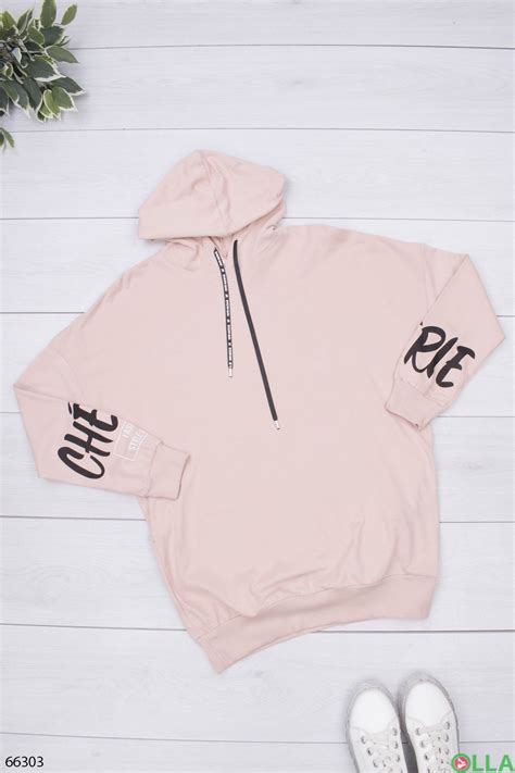 Женское розовое худи с капюшоном И-6065-5 - купить недорого в интернет ...