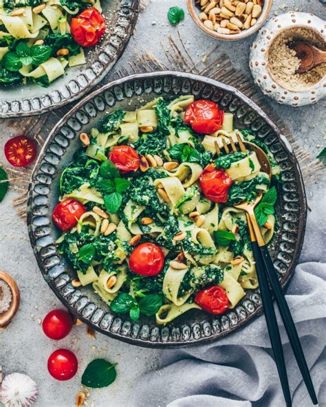 Vegan Mushroom Pasta With Spinach Bianca Zapatka Recipes