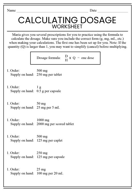 Nursing Dosage Calculation Practice Questions