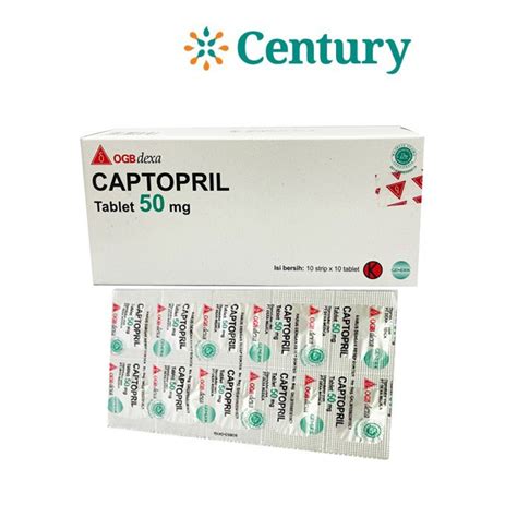 Jual Captopril Mg Ogb Dexa Strip Tablet Hipertensi Darah