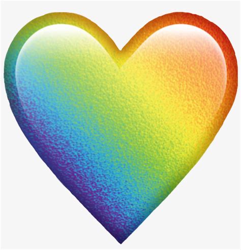 Rainbow Colorful Colors Emoji Heart Emojiheart Freetoed Heart Any