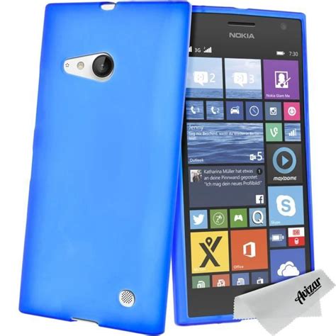 Coque Silicone Gel Nokia Lumia 730 735 Bleu Achat Coque Bumper