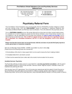 Fillable Online Psychiatry Referral Form External 29MAR2023 Fax Email